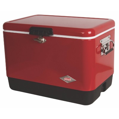 Retro Red 54-Quart Steel Belted Insulated Cooler