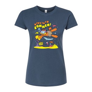 Women's - Garfield - Scuba Garf Fitted Graphic T-Shirt - 1 of 2