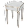 HomeRoots 26" Silver Distressed Glass Square End Table - 3 of 4