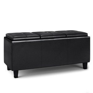 PAGED Storage Ottoman Modern Design Entryway Bench with 3 Flip Over Serving Trays and Large Interior Storage for Bedroom, Living Room - 1 of 4