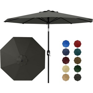 Jojoka 9Ft Patio Umbrella,8 Sturdy Ribs Outdoor Table Umbrella with Crank Lift & Push Button Tilt - 1 of 4