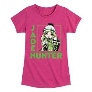 Girls' - Rainbow High - Jade Hunter Winter Snowboard Fitted Short Sleeve Graphic T-Shirt - 1 of 4