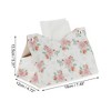 Unique Bargains Flower Pattern Tissue Box Cover White Red 1 Pc - image 2 of 3