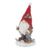 Christmas Winter Gnome on Skis Figurines – 6.75"H Resin Holiday (Set of 4) by Melrose - 3 of 4