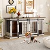 Erommy 62.5" Dog Crate Furniture, Dog Kennel TV Cabinet with Sliding Door, Heavy Duty Wooden Dog Cage for X-Large Dog - 3 of 4