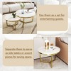 Vynxaria 2-Piece Round Nesting Coffee Table Set - Chic & Space-Saving - 3 of 4
