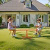 VEVOR Kids Seesaw, 100 lbs Load Capacity per Seat, Sit and Spin Teeter Totter, Swiveling 360 Degrees Rotating for Aged 3+, Orange&Yellow - 2 of 4