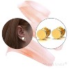 Maya's Grace Round Barbell Dumbbell Flat Back Disc Stud Earrings Unisex - 3 of 4