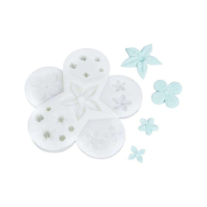 O'Creme Filler Flowers Silicone Fondant Mold - 3" x 3" - White, 4 of 6