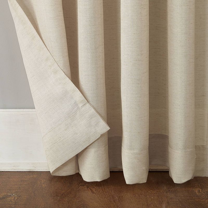 Linen Blend Textured Sheer Rod Pocket Curtain Panel - No. 918, 4 of 7