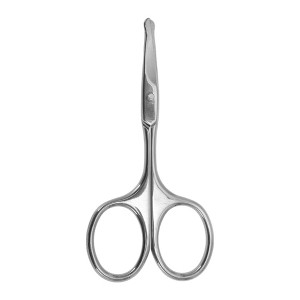 Unique Bargains Oval Handle Eyebrow Scissor Silver Tone 1 Pc - 1 of 4