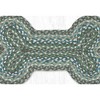 Earth Rugs Sage, Ivory & Settlers Blue Medium Dog Bone Braided Pet Tread – Handcrafted Jute, 13" x 22" - 3 of 3
