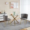 APRILSOUL Modern dining chair, iron tube golden color legs, velvet and comfortable backrest, for dining room, living room, cafe,set of 2 - 3 of 4