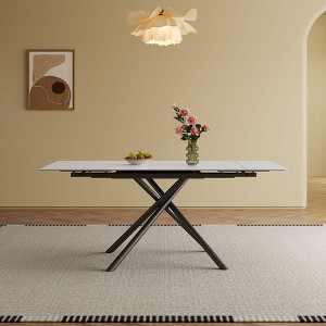 PAGED Extendable Dining Table for 6/8 Person, Modern Kitchen Table with Sintered Stone Tabletop for Living Room, Dining Room, 59" to 83" - 1 of 4