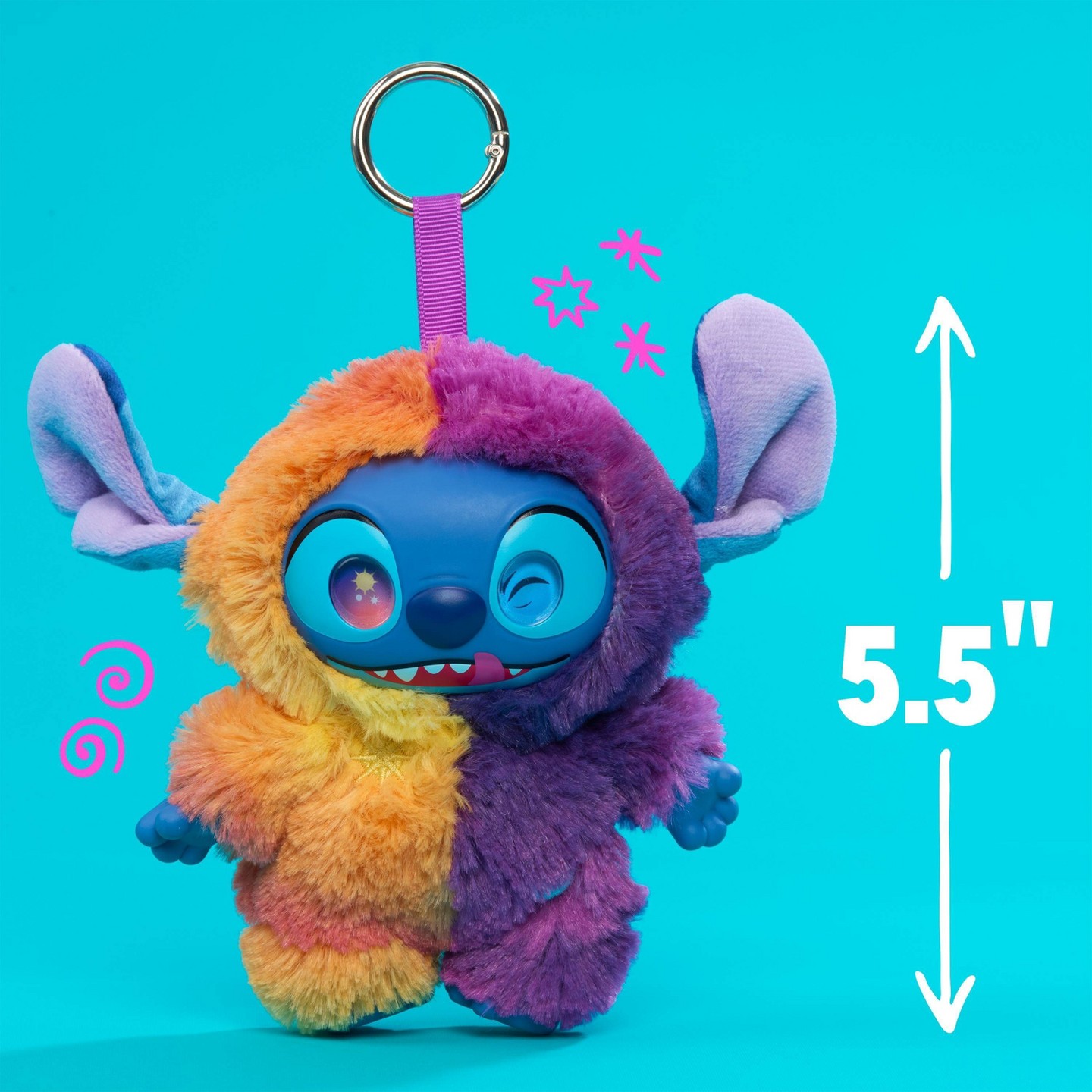 Детская мягкая игрушка Happy Haul Disney Stitch Sleepy Stars Vinyl Plush Clip-on Surprise Toy — фото 3