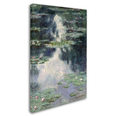 Trademark Fine Art -Monet 'Pond With Water Lilies' Canvas Art