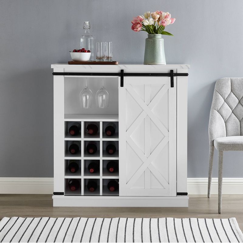 37&#34; Buffet Bar Cabinet White - Home Essentials, 3 of 12
