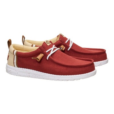 HEYDUDE Men Wally Craft Linen , Burnt Red/Multi, 11 — фото 8