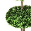 Wooakway 43.25"H Set of 2 3-Ball Boxwood Artificial Tree Artificial Topiary Artificial Plant with Pot for Indoor/Outdoor D¨¦cor - 3 of 4