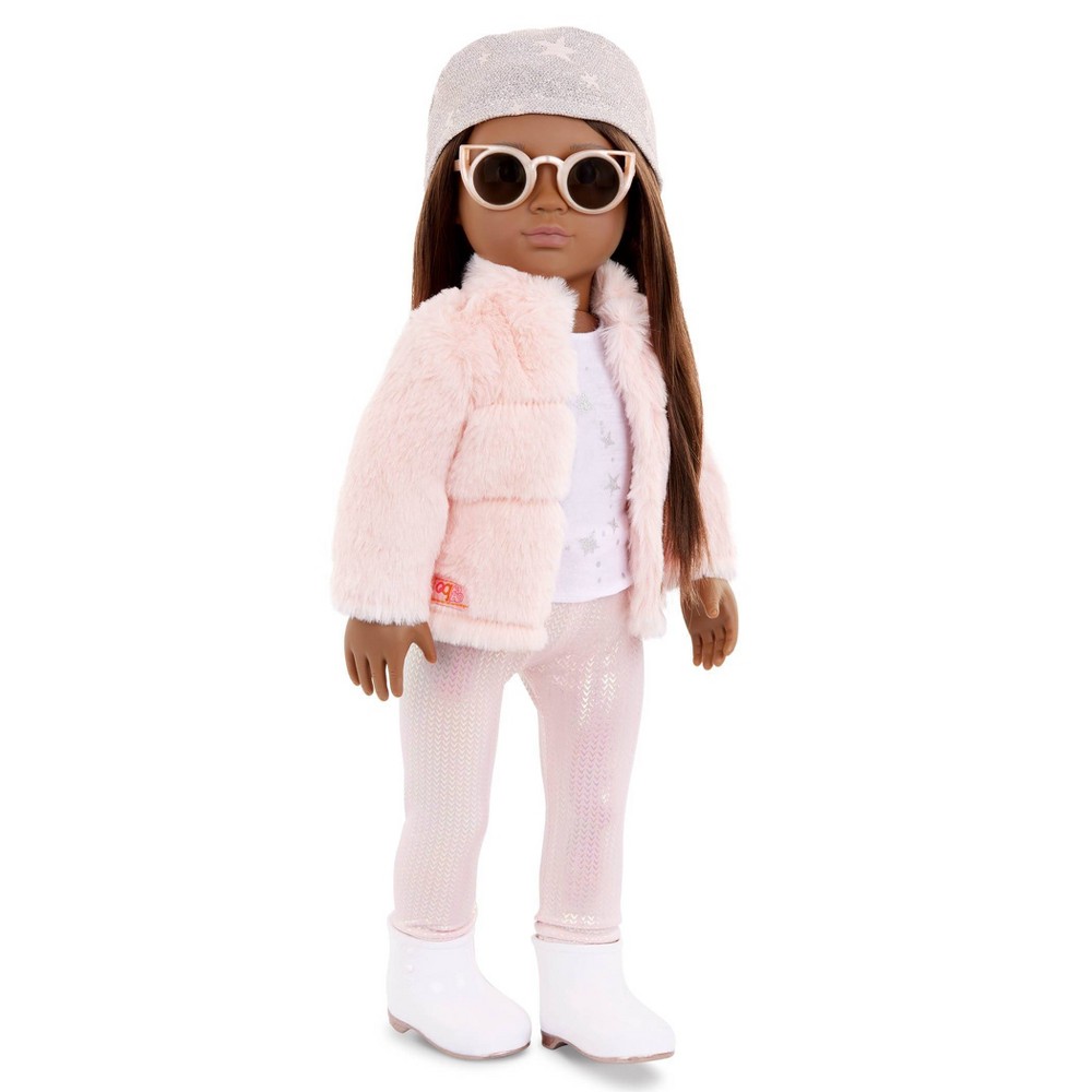 Photos - Doll Accessories Our Generation Dolls Our Generation Fancy & Furry Pink Faux-Fur Coat for 18" Dolls 