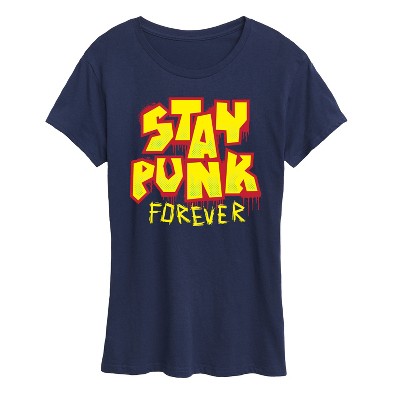Women's - Instant Message - Stay Punk Forever Short Sleeve Graphic T-Shirt