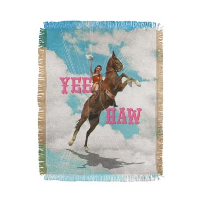 MsGonzalez YEE HAW I Woven Throw Blanket - Deny Designs
