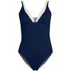 Lands' End Women's Chlorine Resistant Reversible V-Neck Ultra High Leg Strappy One Piece Swimsuit - 3 of 4