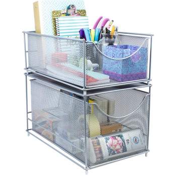Sorbus Mesh Storage Organizer with Pull Out Drawers