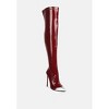 Chimes High Heel Patent Long Boots Women - 2 of 4
