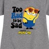 - Despicable Me Minions - Too Rad To Be Sad Graphic Short Sleeve Fleece Dress - 2 of 4