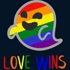 Adult Design By Humans Happy Ghost Love Wins Pride By Tank Top - 2 of 2