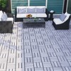 SKRAN Interlocking Deck Tiles Checker Pattern, Light Gray Square Acacia Hardwood Outdoor Flooring for Patio, Bancony, Pool Side - 2 of 4