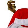 Northlight Red and White Plush  Adult Santa Hat Christmas Costume Accessory - Medium - 3 of 3