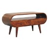 NicBex Mid-Century Modern Wooden TV Stand with 2 Drawers and Open Shelf Vintage Style Media Console for Living Room, Bedroom - 2 of 4