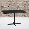 Flash Furniture 30'' x 48'' Rectangular Black Laminate Table Top with 23.5'' x 29.5'' Table Height Base - 2 of 4
