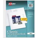 Avery Presentation Book 12 Pockets 8-1/2"x11" White 47671