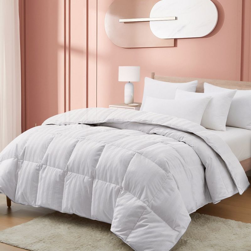 Peace Nest All-season 500 Thread Count Cotton White Goose Feather & Down Comforter Duvet Insert, 2 of 7