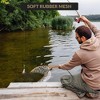Fishing Landing Net with Wooden Handle, Soft Rubber Catch and Release Net for Freshwater and Saltwater - 2 of 4