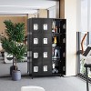 AOBABO 12 Doors Metal Storage Locker for Employees, Storage Locker with 12 Hooks for School Office Gym Bedroom, Black, Assembly Required - 4 of 4
