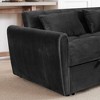 KWPZQEB 65" 3-in-1 Foldable Sofa Bed, Large Loveseat Sofa with Armrests, Cushioned Sofa with Hight Back & Pillows, Futon Sofa for Living Room - 4 of 4