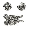 Unique Bargains Fashion Leopard Print Bow Ribbon Hair Clips Yellow Brown 1 Pc - 3 of 4