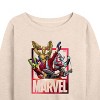 Women's - Marvel - Guardians of the Galaxy Lightweight French Terry Wide Neck Long Sleeve Shirt - 2 of 4
