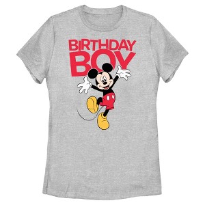 Women's Mickey & Friends Happy Birthday Boy T-Shirt - 1 of 4