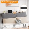 Platform Bed Frame with Upholstered Headboard, Charging Station, Durable Metal Frame, Noiseless, No Spring Mattress Required, Easy to Assemble - 4 of 4