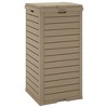vidaXL Outdoor Garbage Bin Light Brown 16.1"x16.1"x33.9" Polypropylene - 4 of 4