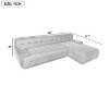 Modern Large L-Shaped Modular Sofa, Minimalist Style 2-Piece Set with Free Combinations - ModernLuxe - 3 of 4