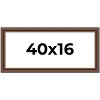 PosterPalooza | Panoramic Traditional Brown Picture Frame - UV Acrylic, Foam Board Backing, Hanging Hardware - 2 of 4