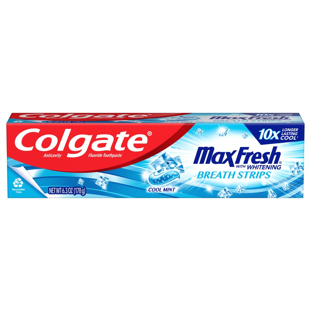 UPC 035000764522 product image for Colgate Max Fresh Toothpaste with Mini Breath Strips - Cool Mint - 6.3oz | upcitemdb.com