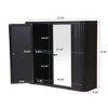 Bella Depot 27.55'' Wall-Mounted Bathroom Cabinet with 2 Mirrored Doors Open Shelf - 4 of 4