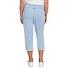 Alfred Dunner Womens Denim Fringe Capri Pant - 2 of 4